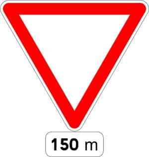 French Roadsign Yield